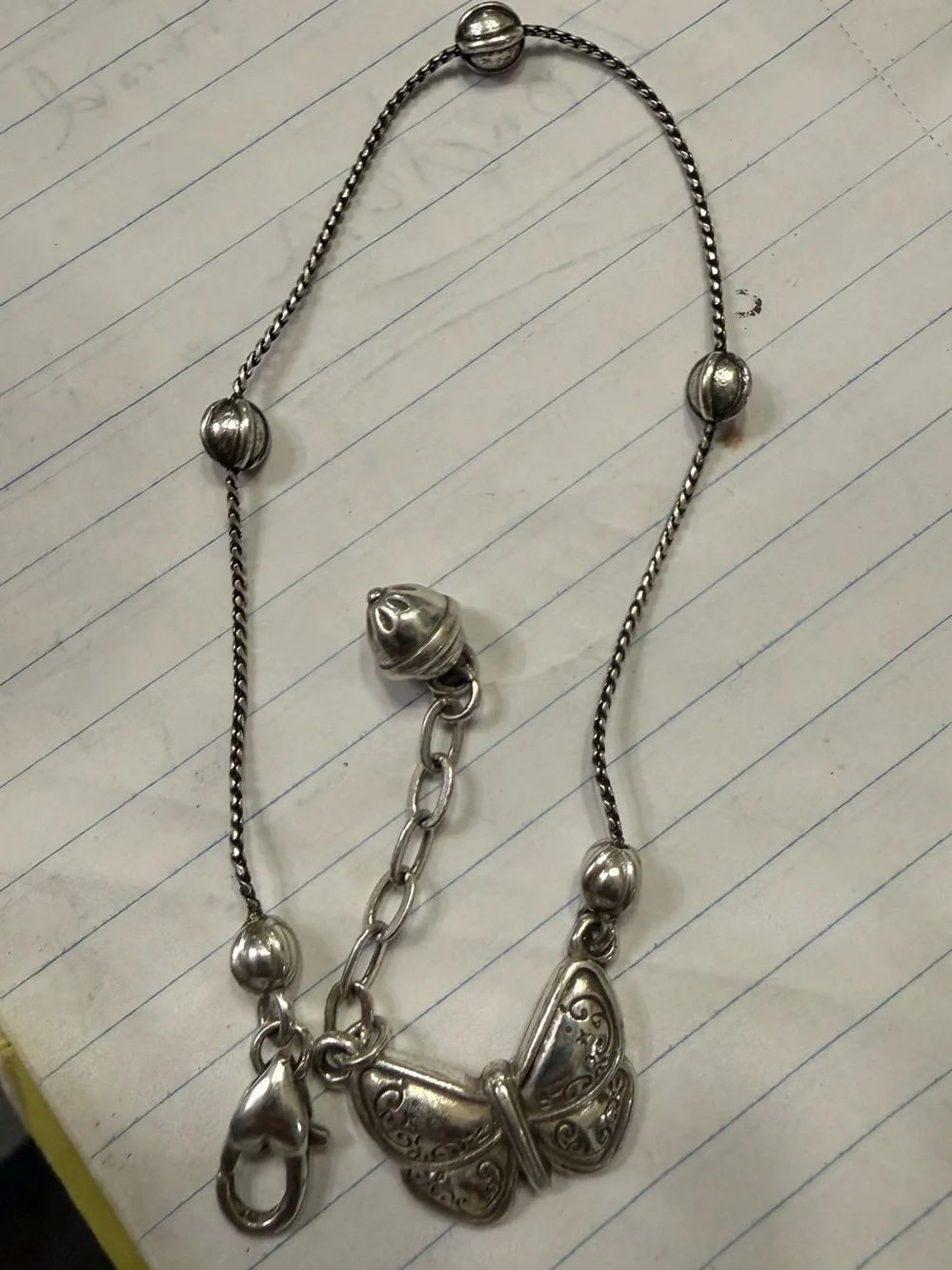 Brighton silver Tone Butterfly Necklace